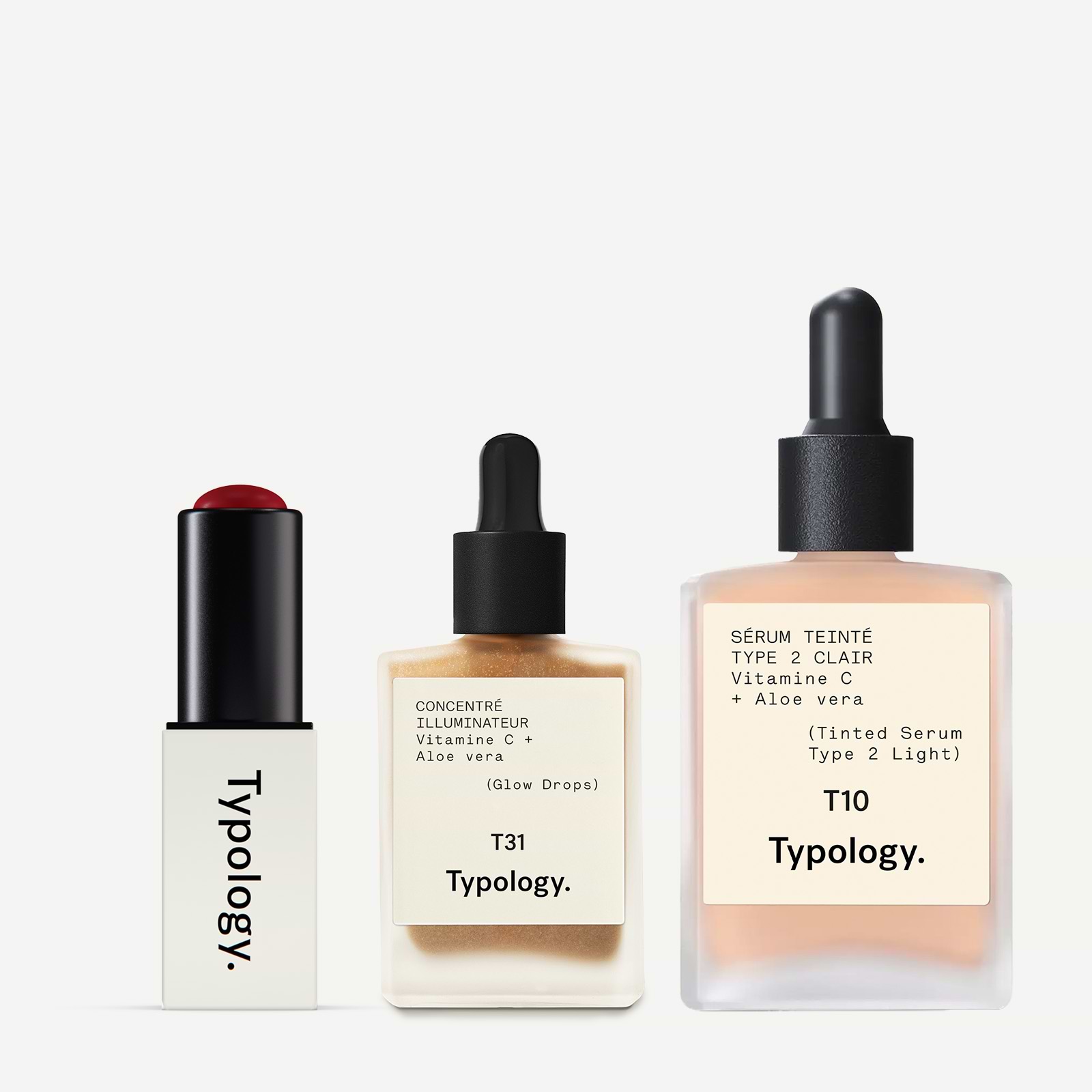 Typology T31・T10・L63 ティポロジーポーチ　4点 新品未使用 Tinted Glow Trio for Complexion and Lips — Typology