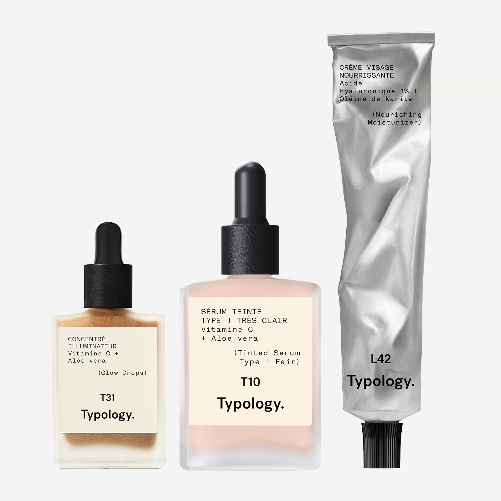 Typology ティンティッドセラム T10 & グロウドロップス T31 秋のグロウ ルーティン — Typology