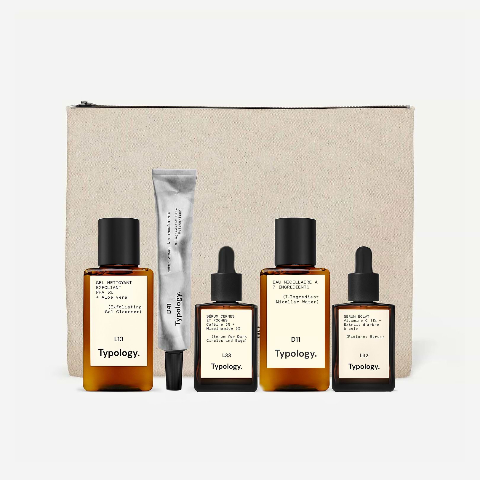 Typology. タイポロジー L13 D41 L32 3点セット Travel set — Typology
